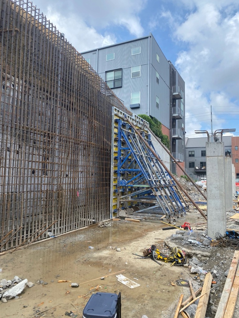 008 Concrete commercial foundation rebar and forming on a Greater Atlanta construction site